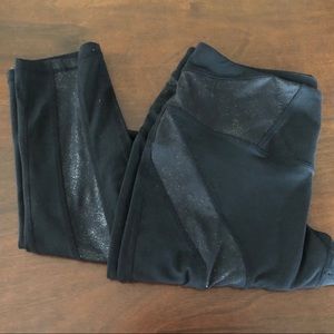 Cynthia Rowley Activewear Black Star Leggings